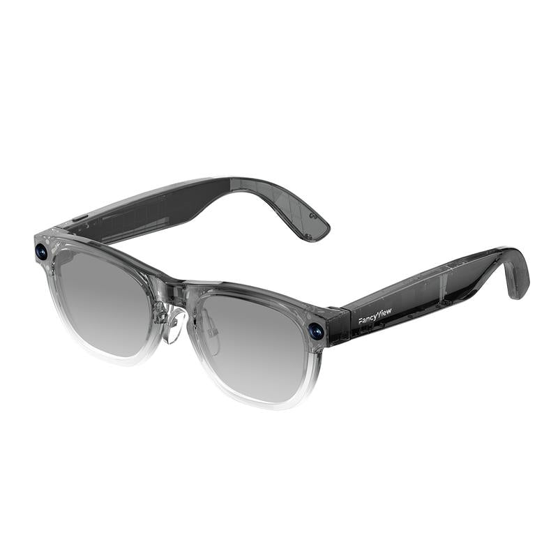 Revolutionary Fancyview AI Smart Glasses - Wi-Fi 6, 16GB Storage, Hands-Free Camera, Lightweight Matte Black Frame