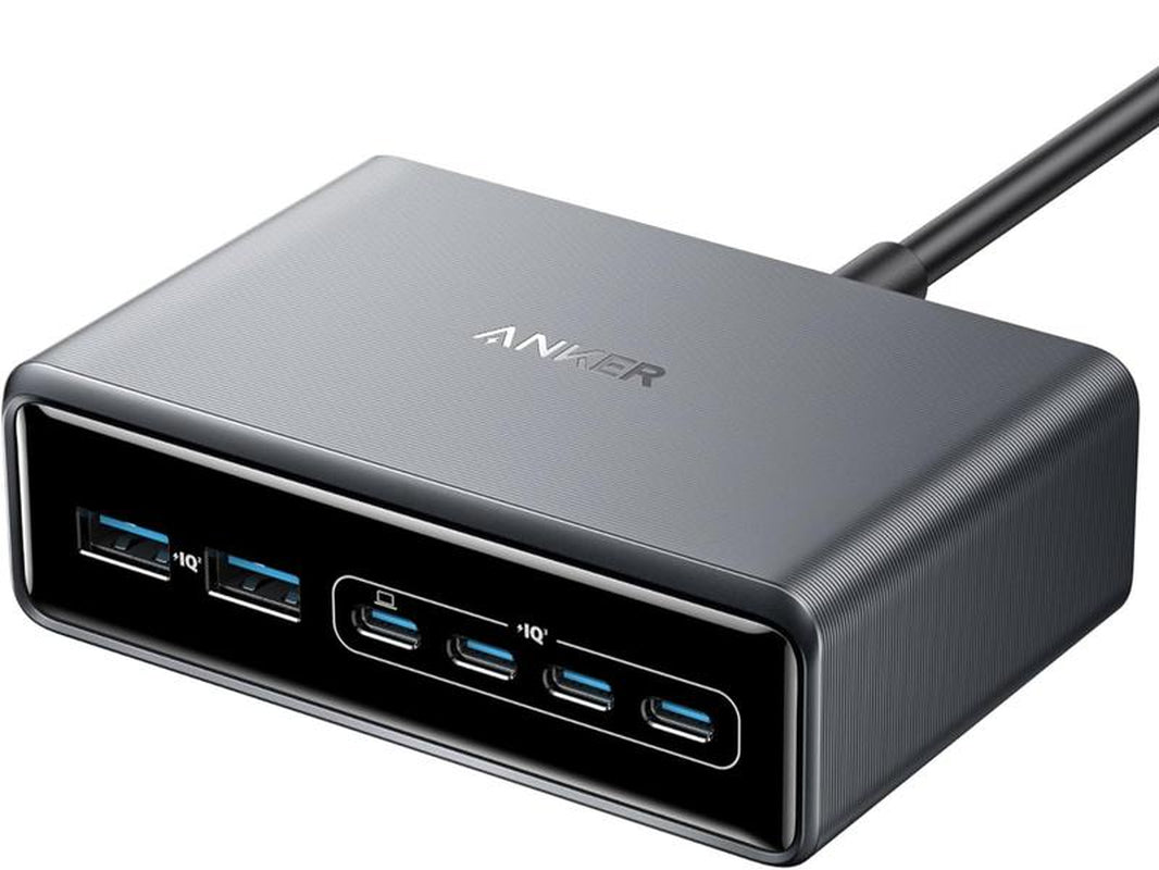 Anker Prime 200W GaN Charger - 6-Port PD Fast Charging for iPhone, Samsung, MacBook, Dell & More!