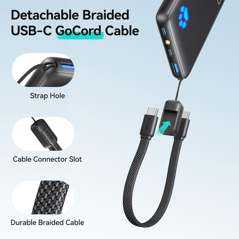 INIU Ultra Slim 10000mAh Portable Charger - 45W PD Fast Charging Power Bank for iPhone, Samsung, Google & More - Perfect Travel Essential!