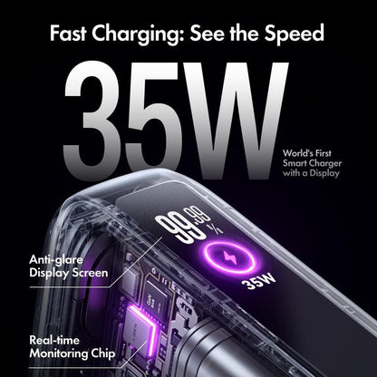 LISEN 3-in-1 Fast Travel Charger: 35W Wall Charger & 27W Power Bank with 3.3FT USB-C Cable - 7000mAh Battery Pack for iPhone 17/16, Galaxy, Pixel 10 - Portable & Foldable Design