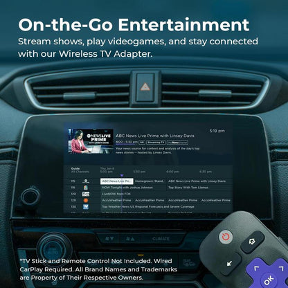 Autosky TV Adapter & HDMI to USB-C Cable - Stream Your Favorite Content Anywhere with Easy Carplay Conversion!