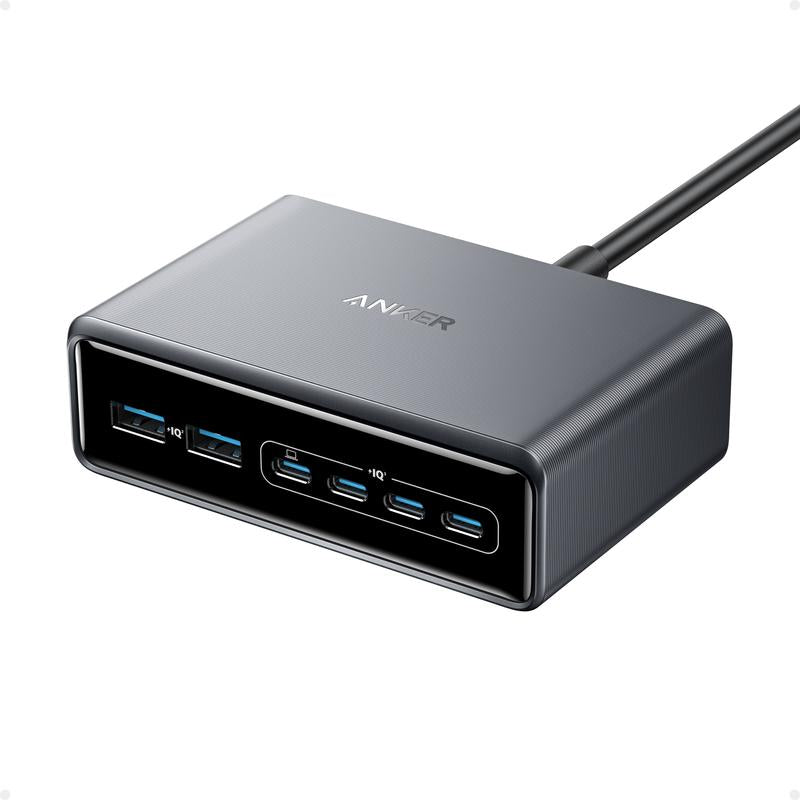 Anker Prime 200W GaN Charger - 6-Port PD Fast Charging for iPhone, Samsung, MacBook, Dell & More!