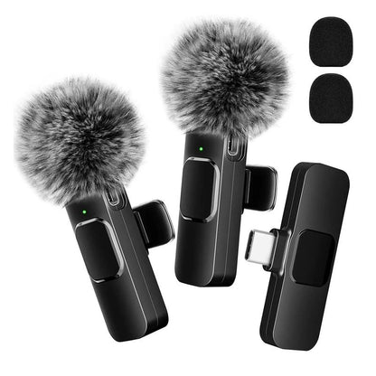 Professional Wireless Lavalier Microphone - USB Rechargeable Plug-and-Play Lapel Mic for Video Recording, Teaching, Interviews, and Podcasts - Compact Mini Microphone for Phones and Accessories