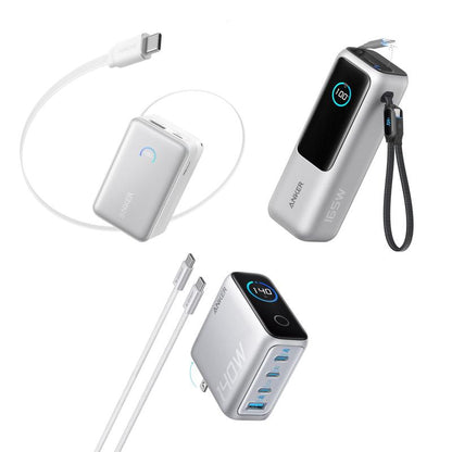 [Live Only]Anker Nano Power Bank, 10,000Mah Portable Charger and Anker 140W Laptop Charger, 4-Port Multi-Device Charging and ANKER 25000Mah 165W USB-C Power Bank