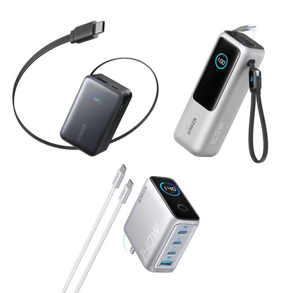[Live Only]Anker Nano Power Bank, 10,000Mah Portable Charger and Anker 140W Laptop Charger, 4-Port Multi-Device Charging and ANKER 25000Mah 165W USB-C Power Bank
