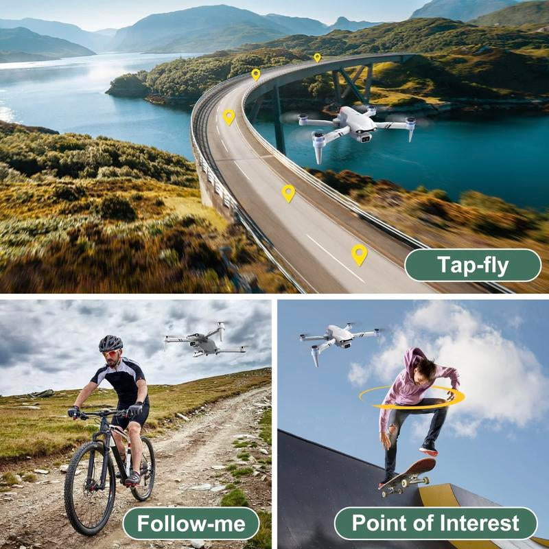 2025 F10 Pro Aerial Drone - 4K UHD EIS Camera, GPS, 5G WiFi, Brushless Motors, Smart Obstacle Avoidance & Dual Batteries for Ultimate Adventure!