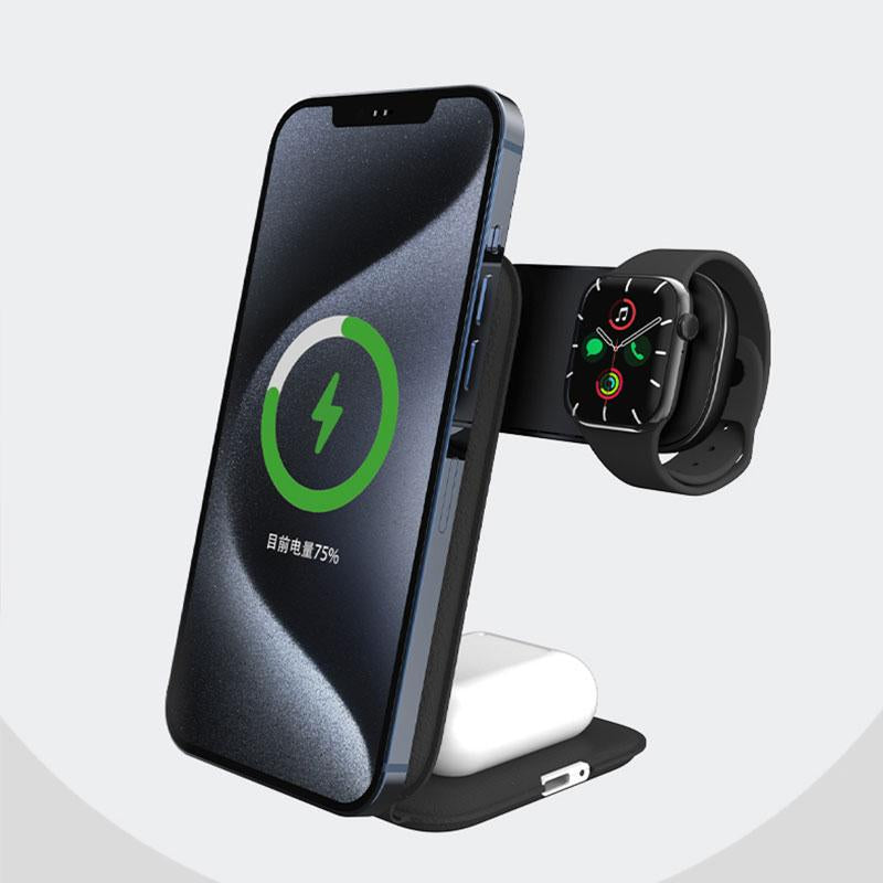 Ultimate 3-In-1 Foldable MagSafe Wireless Charger for Phone, Watch & Earbuds