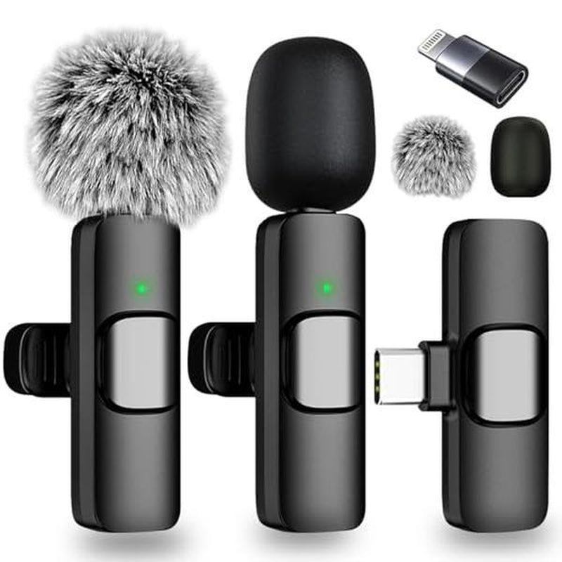 Professional Wireless Lavalier Microphone - USB Rechargeable Plug-and-Play Lapel Mic for Video Recording, Teaching, Interviews, and Podcasts - Compact Mini Microphone for Phones and Accessories