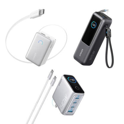 [Live Only]Anker Nano Power Bank, 10,000Mah Portable Charger and Anker 140W Laptop Charger, 4-Port Multi-Device Charging and ANKER 25000Mah 165W USB-C Power Bank