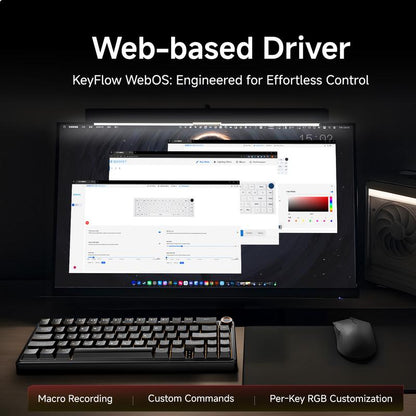 KEMOVE DK68E/T68E 60% Hot-Swappable Mechanical Gaming Keyboard - Gasket-Mount Design, Creamy Sound, RGB Backlit, Programmable Volume Knob, Pre-Lubed Switches, USB-C Wired