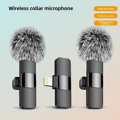 Professional Wireless Lavalier Microphone - USB Rechargeable Plug-and-Play Lapel Mic for Video Recording, Teaching, Interviews, and Podcasts - Compact Mini Microphone for Phones and Accessories
